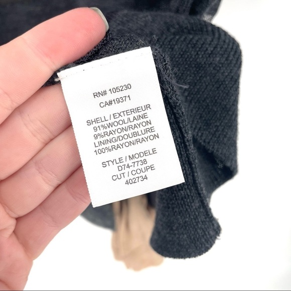 JOIE Gray Wool Striped Dress Nude Slip - Picture 6 of 6